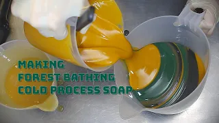 Making Forest Bathing cold process soap & chat about stearic spots in soap 🧼