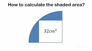 How to find the shaded area in this  quarter circle | Learn Math with Zain | Viral Math problem