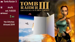 Tomb Raider 3 Any% Glitched Speedrun at YGA Marathon 1:06:35 (RTA)