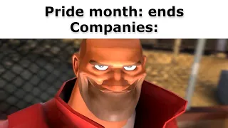 Companies when pride month ends be like [Meme]