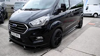 FORD TRANSIT CUSTOM 300 LIMITED SPORT STYLE 170 BHP L2 LWB BLACK VAN