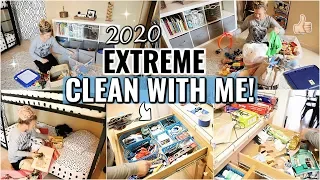 EXTREME CLEAN WITH ME 2020 | ENTIRE HOUSE DECLUTTER & ORGANIZE | EXTREME CLEANING MOTIVATION!