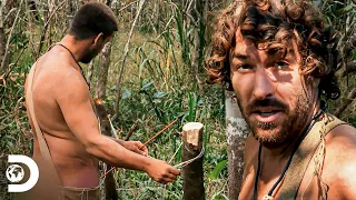 Jeff e Steven tentam caçar um crocodilo no pântano | Largados e Pelados: A Tribo | Discovery Brasil