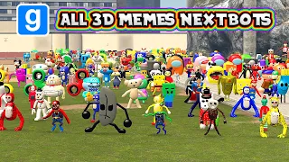 Gmod: All 3D Memes Nextbots // 306 Nextbots // Sanic Clones █ Garry's Mod █