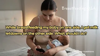"While breastfeeding my baby on one side, I get milk letdowns on the other side. What should I do?"