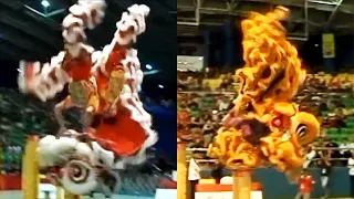 7 Landing Styles of High Pole Lion Dance. Which one you like?