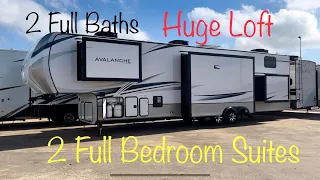 3 Bedroom 5th Wheel? - Keystone Avalanche 390DS - Dual Suites & a Loft