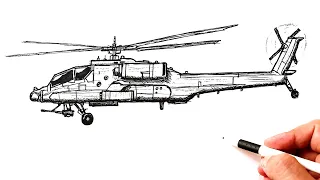 How to draw a Military Helicopter