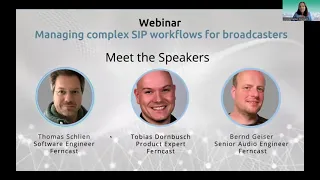 Managing complex SIP workflows for broadcasters