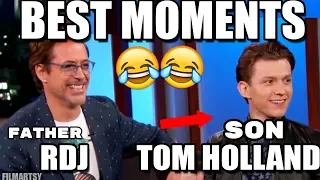 Tom Holland and Robert Downey Jr. Funniest and Best Father/Son Moments | Try Not To Laugh 2018