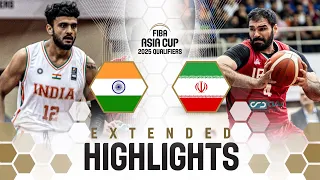 India 🇮🇳 vs Iran 🇮🇷 | Extended Highlights | FIBA Asia Cup 2025 Qualifiers