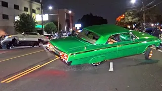 COPS PULL UP on Lowriders 3 Wheeling in the Street