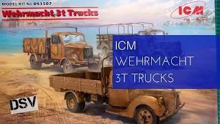 ICM 1/35 Wehrmacht 3t Trucks (DS3507) Review