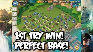 Boom Beach - 1ST DEFEND WIN! - Perfect Base Design against Hammerman! - "Hammerman Strikes Back"