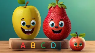 Fruitful Learning: Discovering Fruit Names with Alphabets | Preschool Poem| Nursery Rhymes