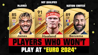 FOOTBALLERS Who Won't Play At EURO 2024! 😭💔 ft. Haaland, Reece James, Benzema... etc