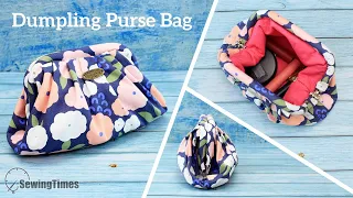 DIY Dumpling Purse Bag | HIDDEN CLASP FRAME POUCH TUTORIAL [sewingtimes]