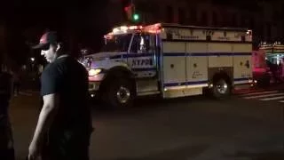 NYPD ESU TRUCK 4 UNIT RESPONDING TO EXPLOSION ON WEST 23RD STREET IN CHELSEA, MANHATTAN, NEW YORK