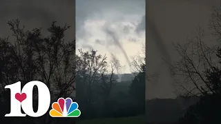 Reported sight of tornado forming, touching down in Sunbright