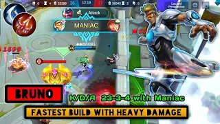 Bruno fastest build and gameplay with heavy critical damage : Bruno Mobile Legends