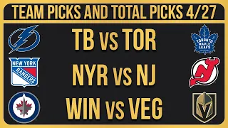 FREE NHL Picks Today 4/27/23 NHL Picks and Predictions