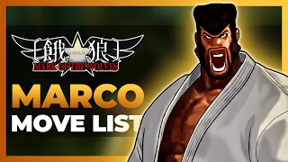 MARCO RODRIGUES MOVE LIST - Garou: Mark of the Wolves (MOTW)