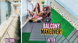 DIY CONDO BALCONY MAKEOVER: How we transformed our tiny patio on a budget // Nat and Max