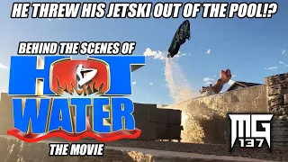 JETSKI FLYS OUT OF POOL! HOT WATER MOVIE Stunt Behind The Scenes w/ Mark Gomez & Larry Rippenkroeger