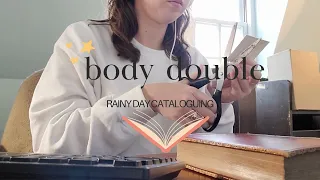 Body double at work with me as a Library Assistant | rainy day cataloguing