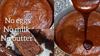 Vegan chocolate brownies without eggs, milk or butter, very easy and quick