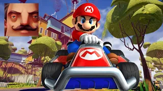 Mario Kart Hello Neighbor - My New Neighbor BIG Mario Kart History Gameplay Walkthrough