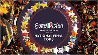 Eurovision 2022 Top 3 of Each National Final