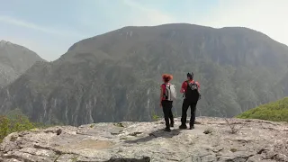 4k aerials in picturesque mountains of Romania