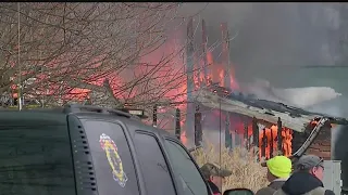 Popular Trumbull County tavern on fire