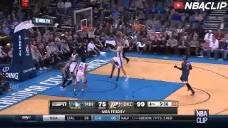 Kyle Singler big Slam Dunk | Thunder vs Timberwolves | January 15 2016 | 2015-16 NBA SEASON