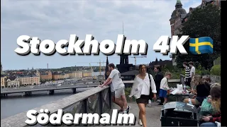 Stockholm,Sweden 4K🇸🇪 Södermalm|Walking Tour-August 2023