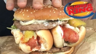 BURGER KING ⭐WHOPPER DOG BURGER (2X Whopper Dogs  2X Whopper)⭐ Food Review!!!