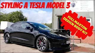 Tesla Model 3 Dual Motor MODS!, Fitting Maxton Design Body Kit - How To Modify Tesla Model 3