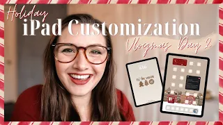 iPadOS 16 Customization - Customizing my iPad With an Aesthetic Christmas Theme | Vlogmas Day 2