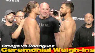 UFC Long Island CEREMONIAL WEIGH-INS:  Brian Ortega vs  Yair Rodríguez