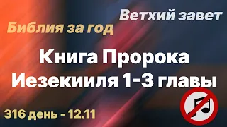 Библия за год | без музыки | день 316 | Книга Пророка Иезекииля 1-3 главы | план чтения Библии 2022