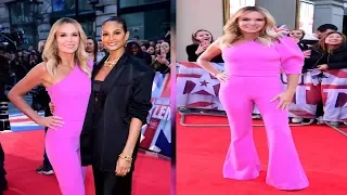 Amanda Holden stuns in pink jumpsuit on BGT red carpet hours after sharing picture of her neck cover