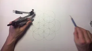 Построение Цветок жизни ( сакральная геометрия ) . Draw a flower of Life ( Sacred geometry )