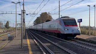 Treno in transito al binario 1! Frecciabianca Trenitalia ETR 485 a Santa Severa