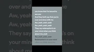 Drake - redemption (lyrics spotify version)