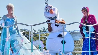 NEW Frozen Fantasy parade at Tokyo Disneyland with Anna, Elsa, Olaf