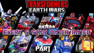 Every 5 star rated Transformers Earth Wars part 1