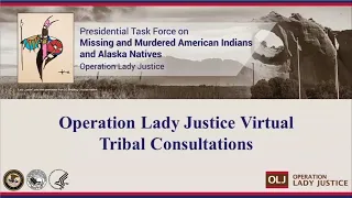 Operation Lady Justice | Consultation BIA Alaska Region, Session 1