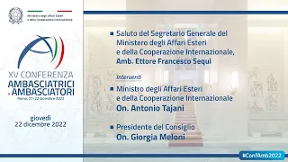 #Confamb2022 - Intervento del Presidente del Consiglio, On. Giorgia Meloni