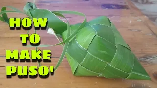 HANGING RICE ( PUSO' ) | COCONUT LEAVES